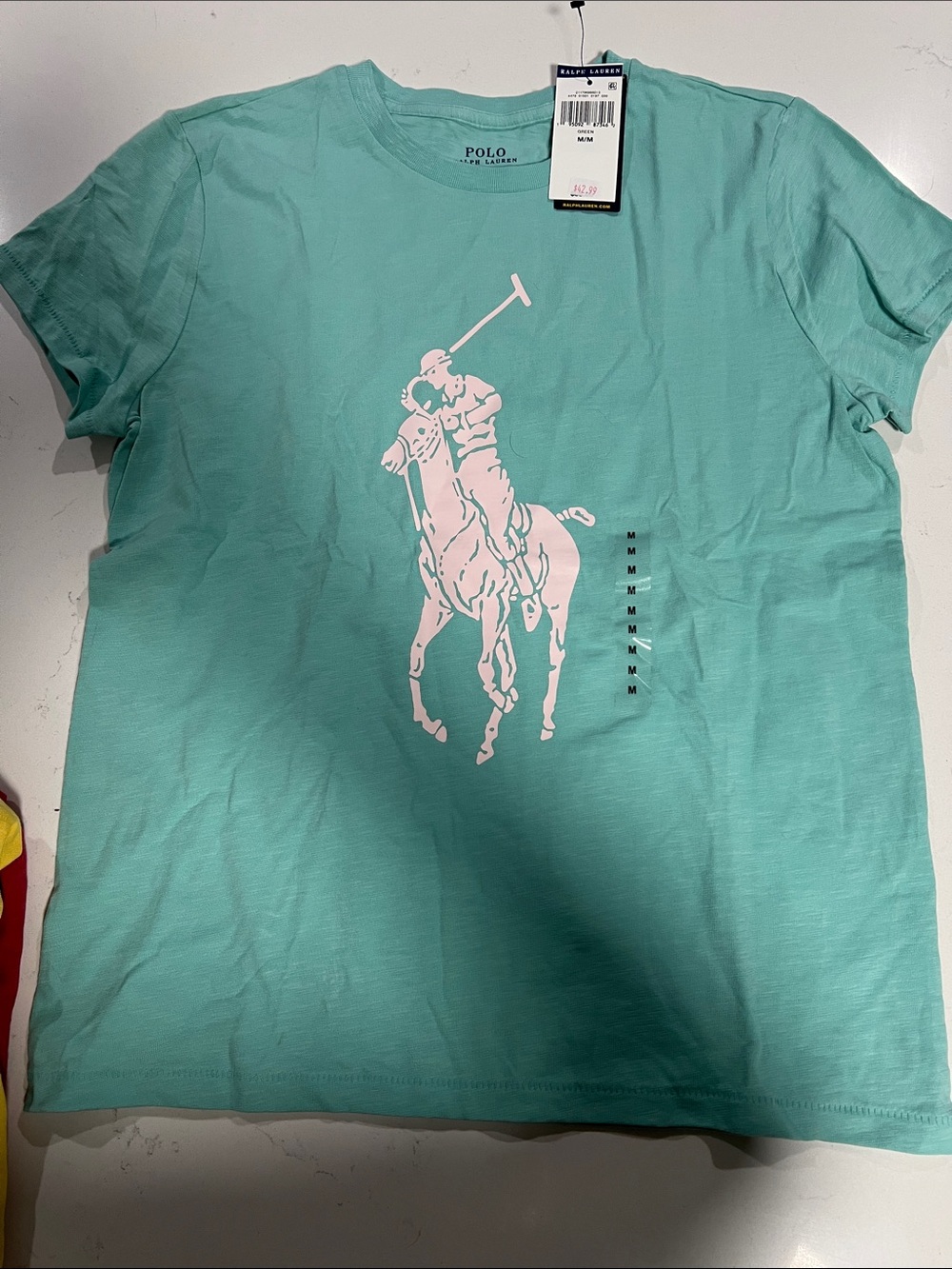Polo by Ralph Lauren Short Sleeve Tee Trio - Aqua, Yellow, Red - Picture 2 of 5